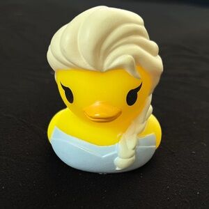 Yellow Elsa Rubber Duck with White Hair